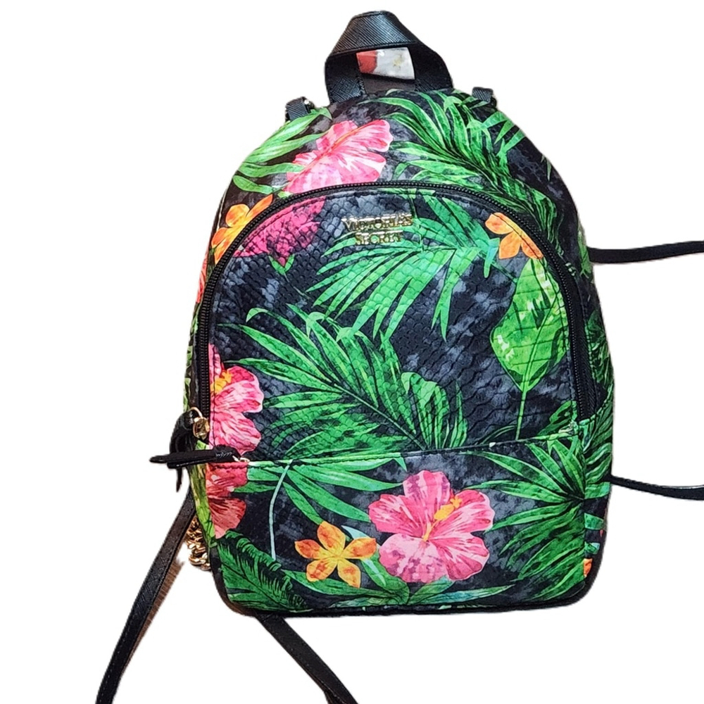Victoria's Secret Multicolor Tropical Floral Mini Backpack OS